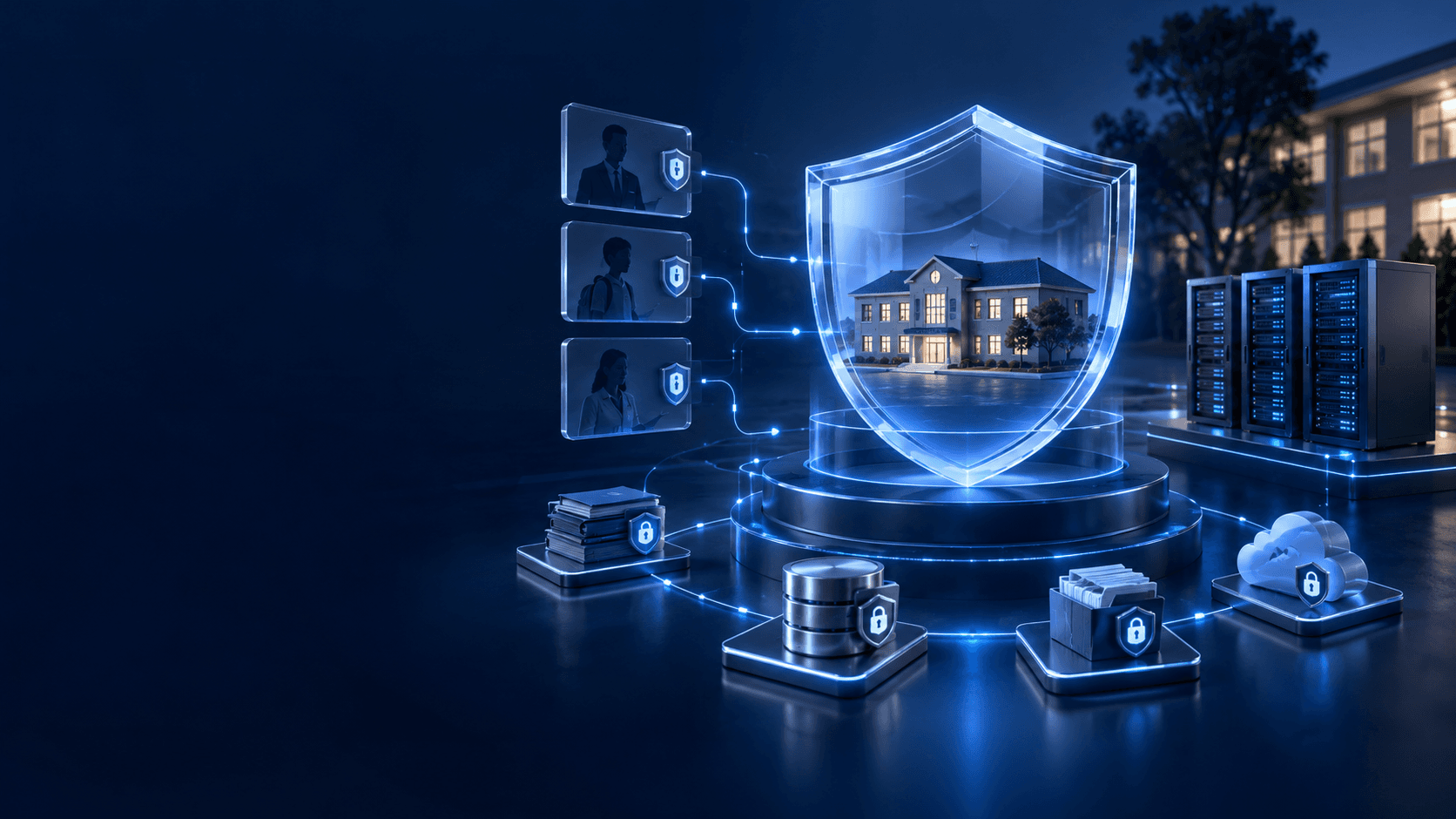 Secure digital infrastructure protecting school data